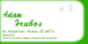 adam hrubos business card